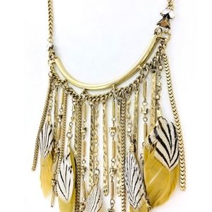 Golden Feather Necklace